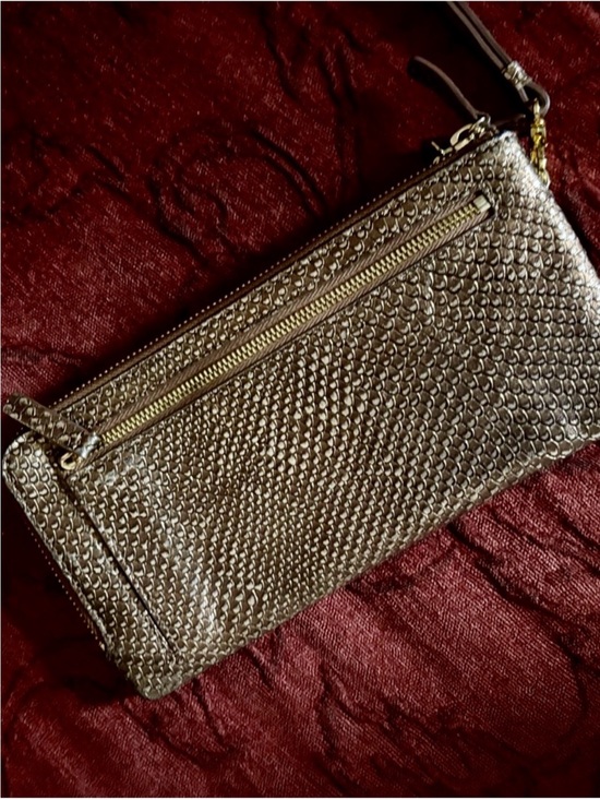Lodis Handbags - Lodis snakeskin embossed wristlet wallet bag
